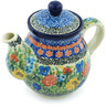 Polish Pottery Tea or Coffee Pot 20 oz Amazing Ideal UNIKAT