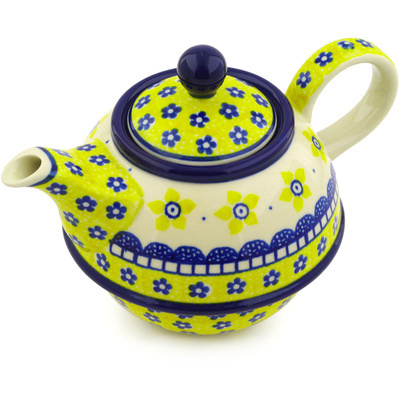 Polish Pottery Tea or Coffee Pot 22 oz Sunshine