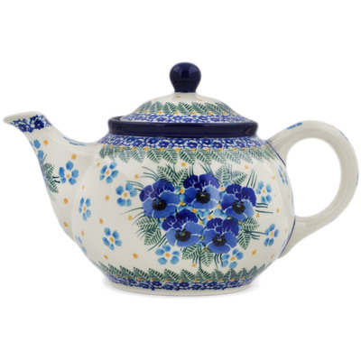 Polish Pottery Tea or Coffee Pot 3&frac12; cups Blue Dreams