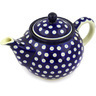 Polish Pottery Tea or Coffee Pot 3&frac12; cups Blue Eyes