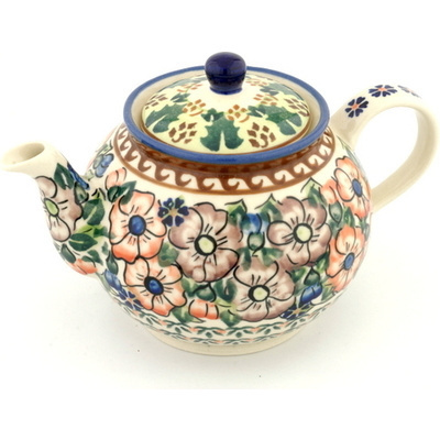 Polish Pottery Tea or Coffee Pot 34 oz