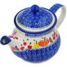 Polish Pottery Tea or Coffee Pot 38 oz Fresh Vegetable Garden