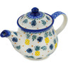 Polish Pottery Tea or Coffee Pot 38 oz Pineapple Parade
