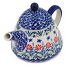 Polish Pottery Tea or Coffee Pot 41 oz Last Summer Flowers