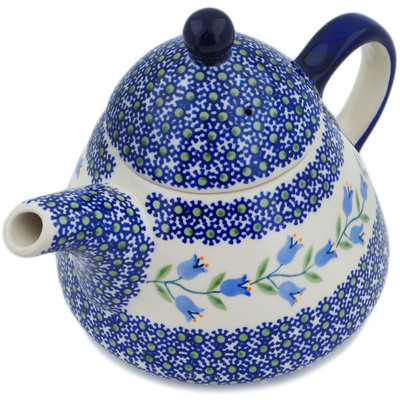 Polish Pottery Tea or Coffee Pot 41 oz Sweet Dreams