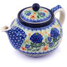Polish Pottery Tea or Coffee Pot 5 cups Grape Hyacinth UNIKAT