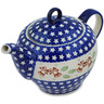 Polish Pottery Tea or Coffee Pot 59 oz Sleigh Bells