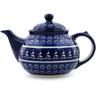 Polish Pottery Tea or Coffee Pot 6 Cup Winter Night