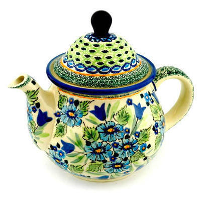Polish Pottery Tea or Coffee Pot 6 cups Evangeline UNIKAT
