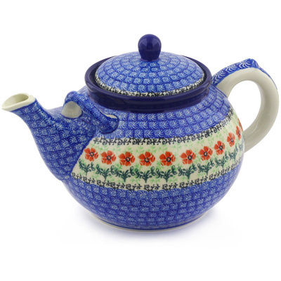Polish Pottery Tea or Coffee Pot 7 cups Maraschino
