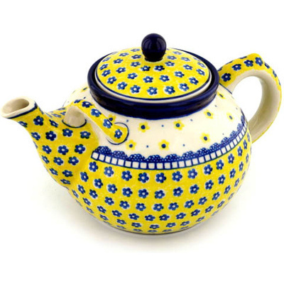 Polish Pottery Tea or Coffee Pot 7 cups Sunshine