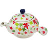 Polish Pottery Tea Pot with Sifter 15 oz Fall Season Bliss UNIKAT