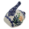 Polish Pottery Teapot Shaped Wall Hook 2&quot; Wave Of Flowers