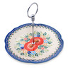 Polish Pottery Tiered Serving Stand 8&quot; Summer Bunch