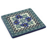 Polish Pottery Tile 4&quot; Blue Chicory