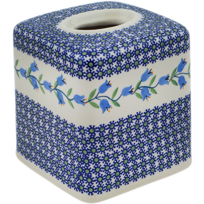 Polish Pottery Tissue Box Cover 6&quot; Sweet Dreams