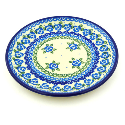 Polish Pottery Toast Plate Bluebuds