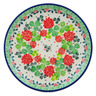 Polish Pottery Toast Plate Clover Flower Wreath