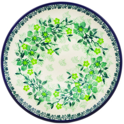 Polish Pottery Toast Plate Evergreen Wreath