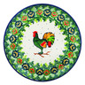 Polish Pottery Toast Plate Rooster&#039;s Crow UNIKAT