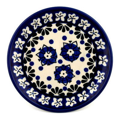 Polish Pottery Toast Plate Royal Star Flower