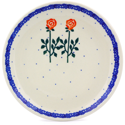 Polish Pottery Toast Plate Two Roses