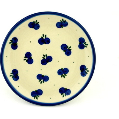 Polish Pottery Toast Plate Wild Blueberry