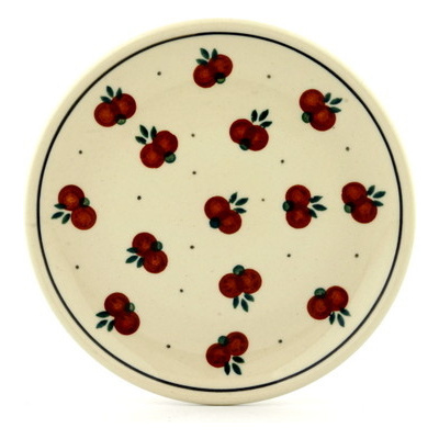 Polish Pottery Toast Plate Wild Cherry