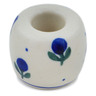 Polish Pottery Toothbrush Holder 2&quot; Blue Buds