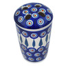 Polish Pottery Toothbrush Holder 5&quot; Peacock