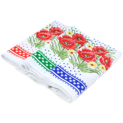 Textile cotton towel kitchen set of 3 Poppy Garden Mix