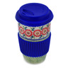 Polish Pottery Travel Coffee Mug Looking Daisy