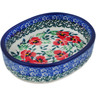 Polish Pottery Tray 3&quot; Red Pansy