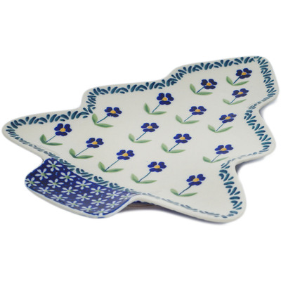 Polish Pottery Tray 9&quot; Mariposa Lily