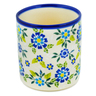 Polish Pottery Tumbler 14 oz Forget-me-not Field