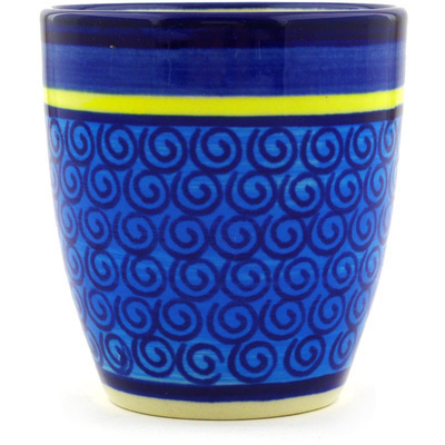 Polish Pottery Tumbler 6 oz Blue Galaxy