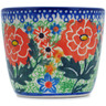 Polish Pottery Tumbler 6 oz Bold Carnation UNIKAT