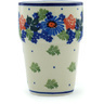 Polish Pottery Tumbler 7 oz Countryside Floral Bloom