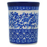 Polish Pottery Tumbler 8 oz Wreath Of Blue UNIKAT