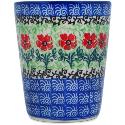 Polish Pottery Tumbler 9 oz Maraschino