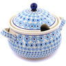 Polish Pottery Tureen 101 oz Blue Daisy Delight