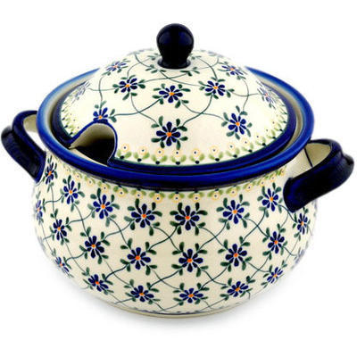 Polish Pottery Tureen 101 oz Gingham Trellis