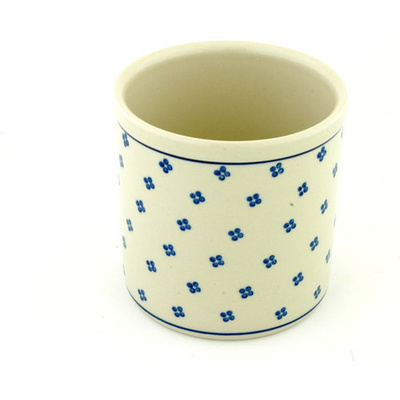 Polish Pottery Utensil Jar 6&quot; 4 Dot Splash