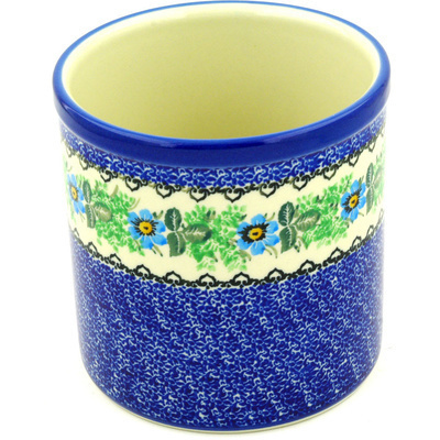 Polish Pottery Utensil Jar 6&quot;