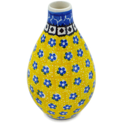 Polish Pottery Vase 0&quot; Sunburst Daisies