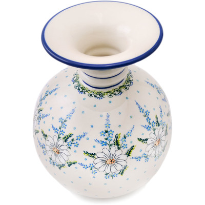 Polish Pottery Vase 10&quot; Corning Daisy UNIKAT