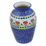 Polish Pottery Vase 10&quot; Flower Flames UNIKAT