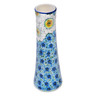 Polish Pottery Vase 10&quot; Pansies And Daisies UNIKAT