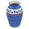 Polish Pottery Vase 10&quot; Winter Sights UNIKAT