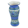 Polish Pottery Vase 11&quot; Blue Meadow UNIKAT